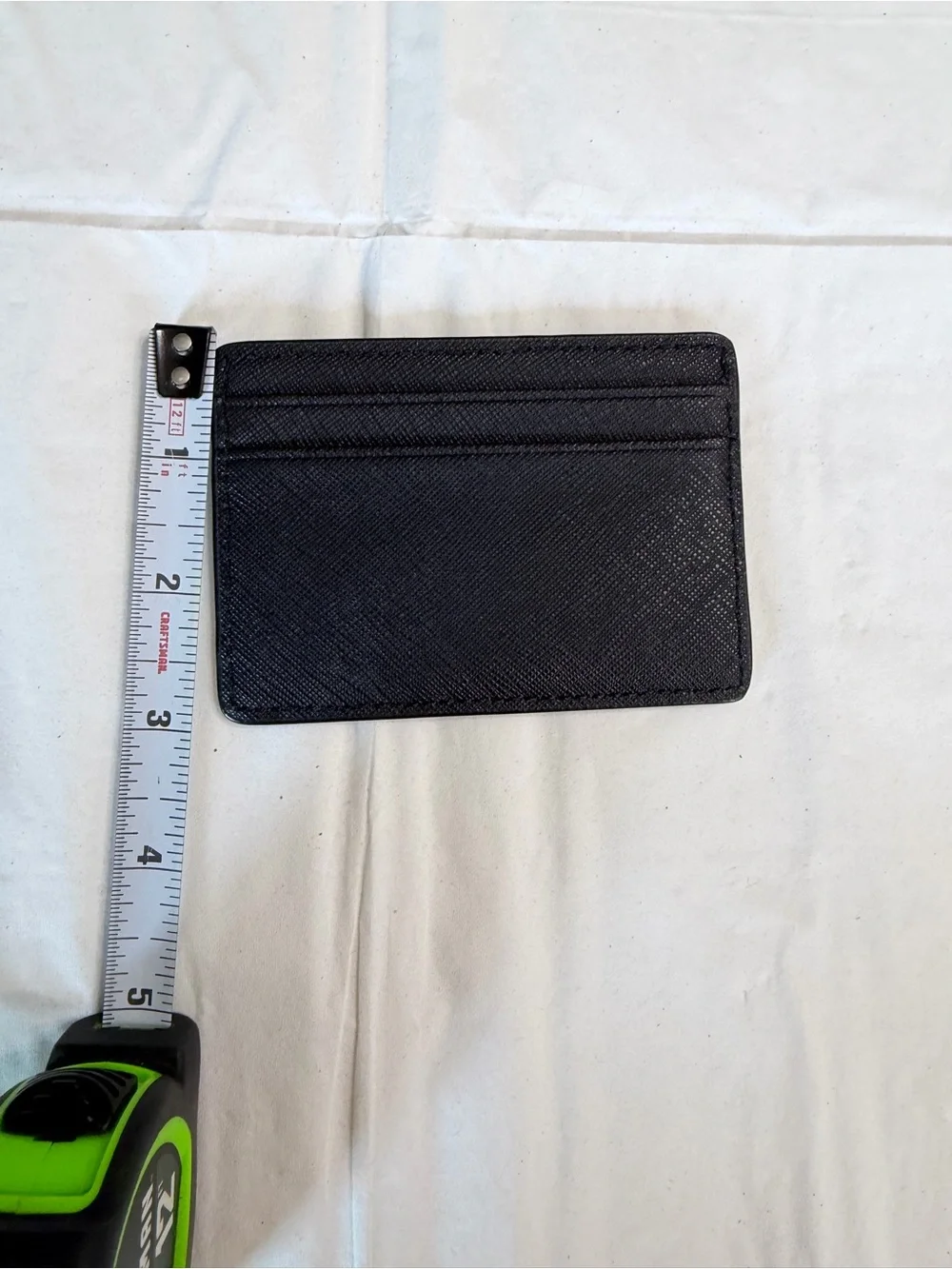 Michael Kors Black Leather Card Case with Silver Hardware